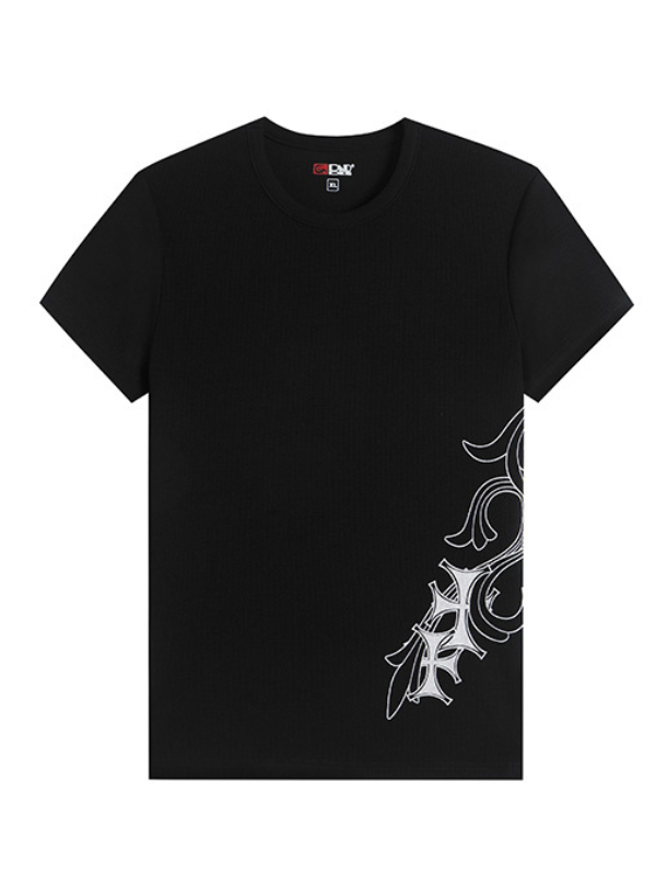 Spine Tribal Graphic Ribbed Tee