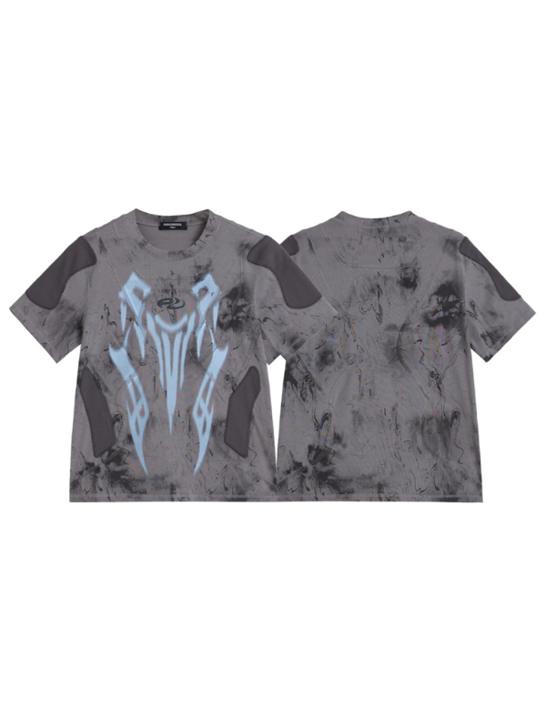 Stains Flame Graphic Slim Fit T-Shirt