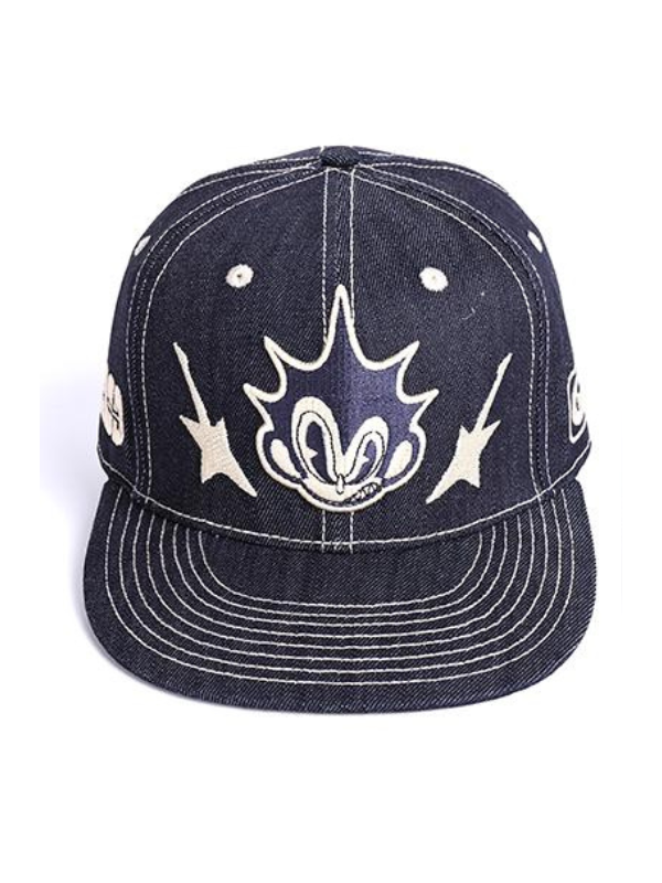 Denim Cartoon Graphic Cap
