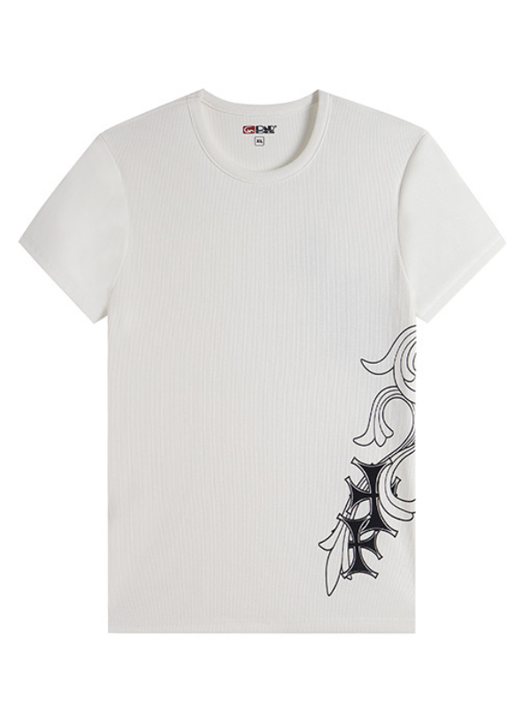 Spine Tribal Graphic Ribbed Tee