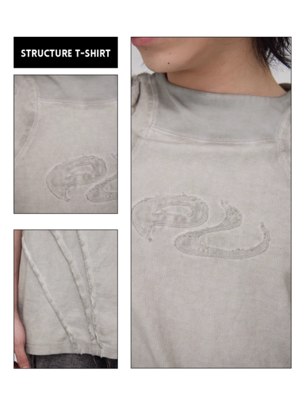 Distressed Structure Panel T-shirts