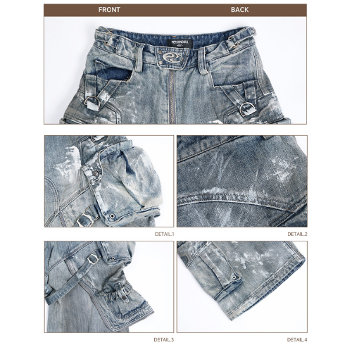 Dystopian Multi-Pocket Tactical Denim Pants