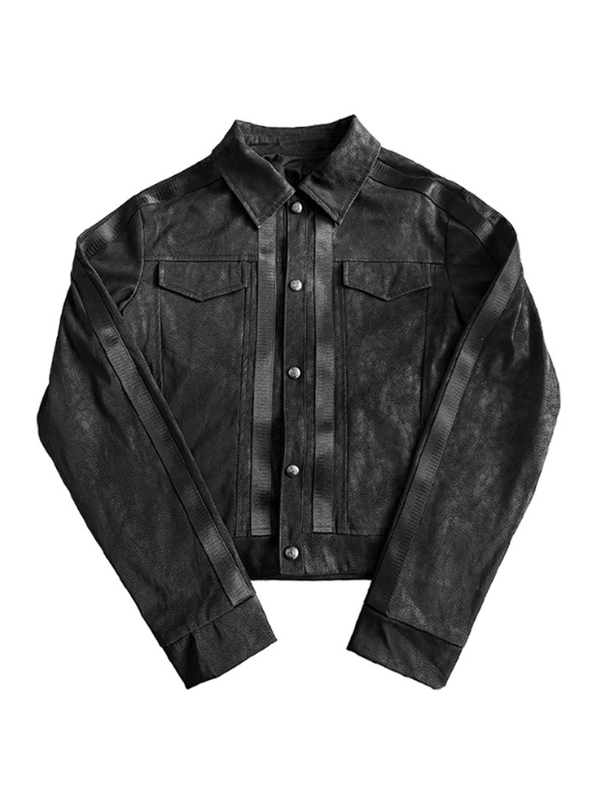 Industrial Strap Detail Trucker Jacket