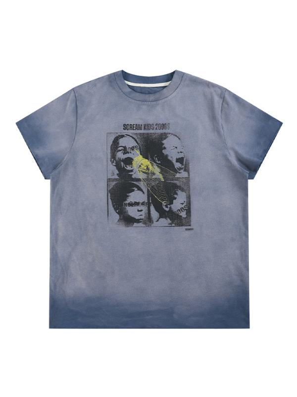 Washed Gradient Blue T-Shirt