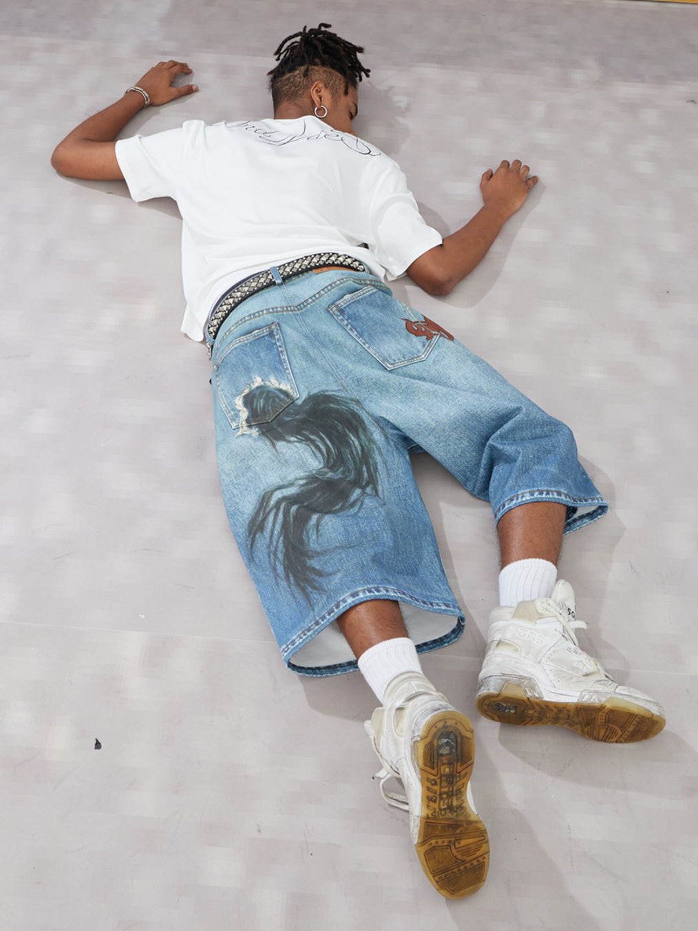 Pegasus Art Denim Shorts