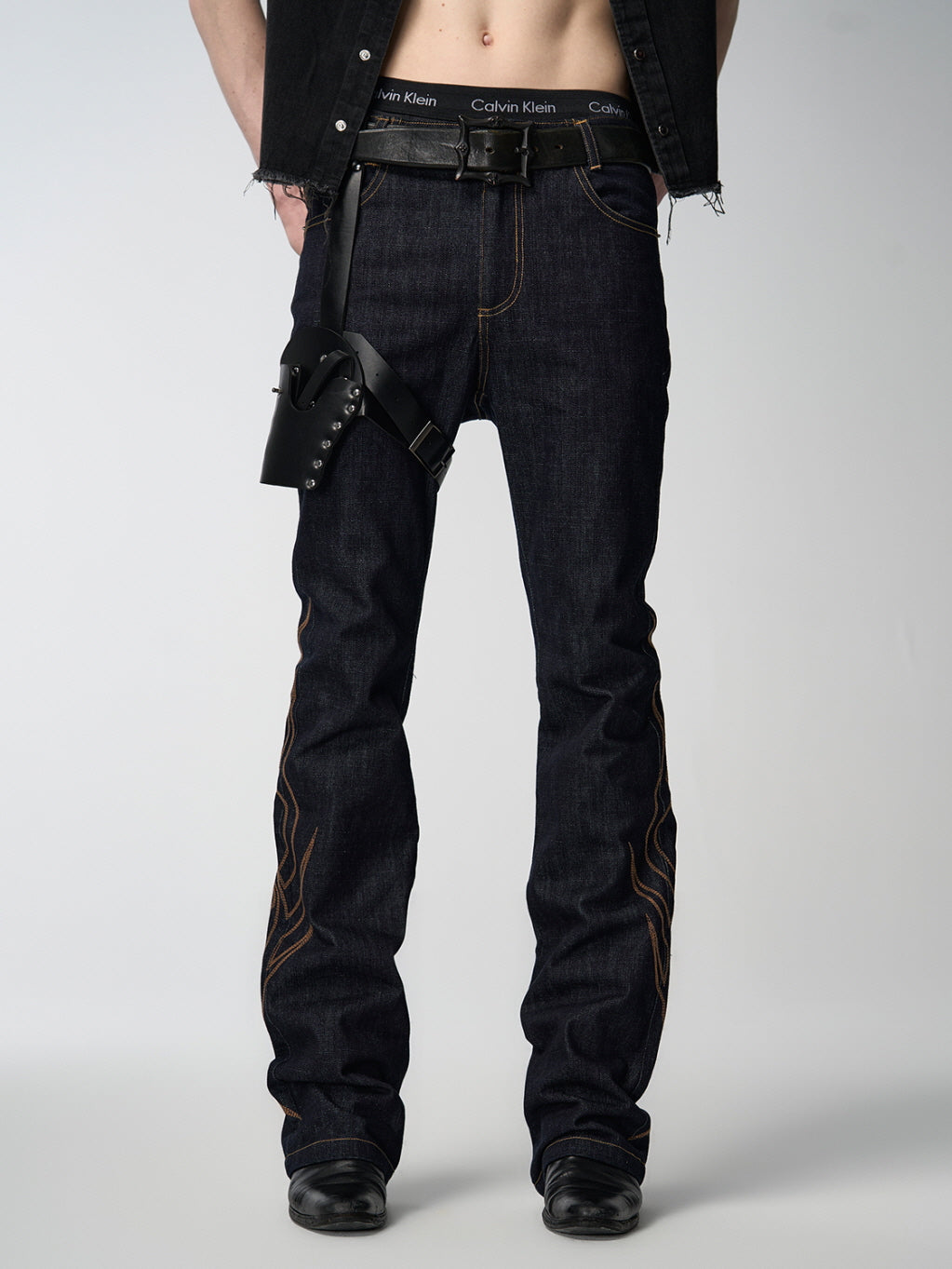 Tribal Stitch Bootcut Denim Jeans