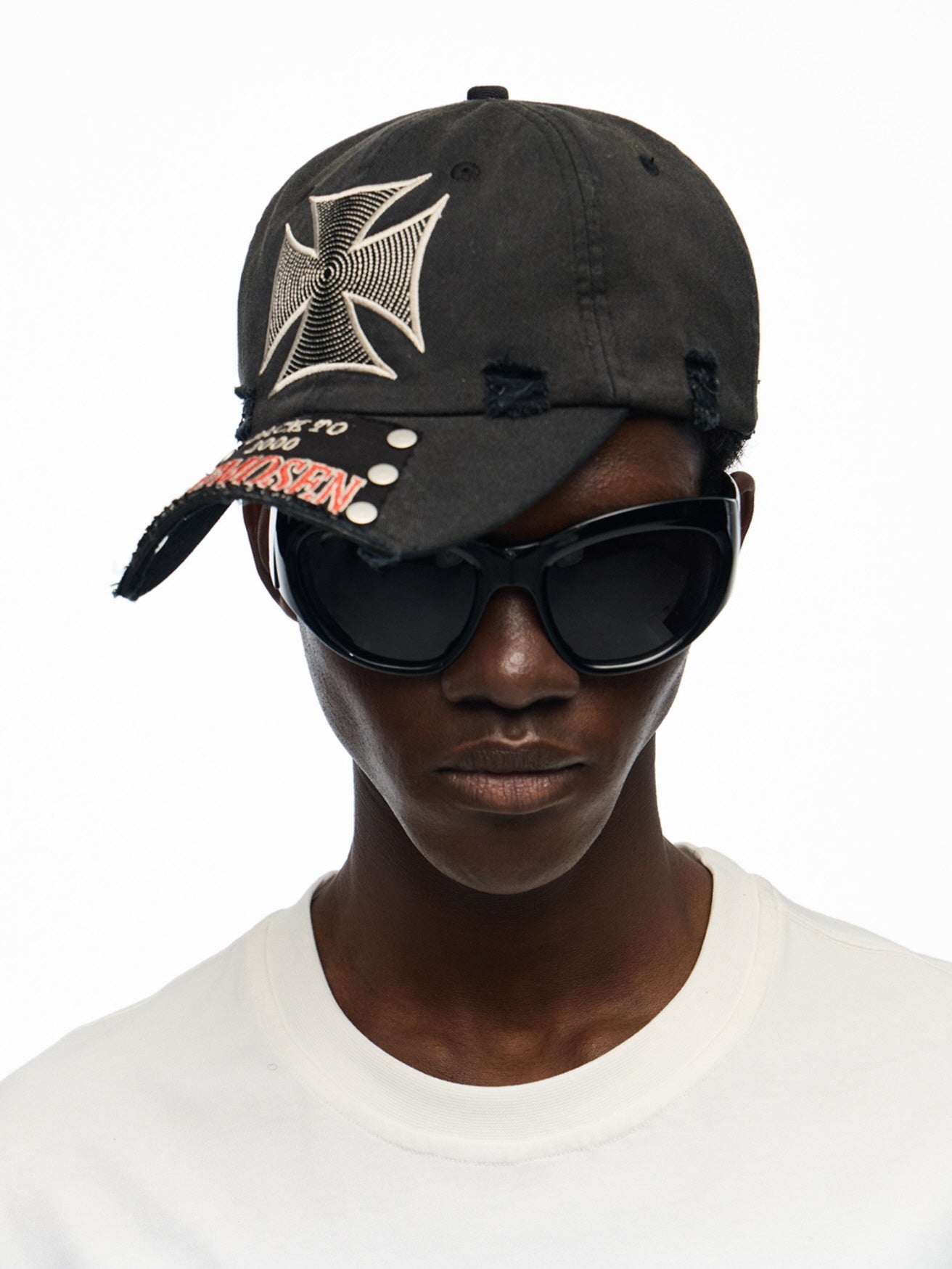 BACK TO 2000 Cross Patch Distressed Cap