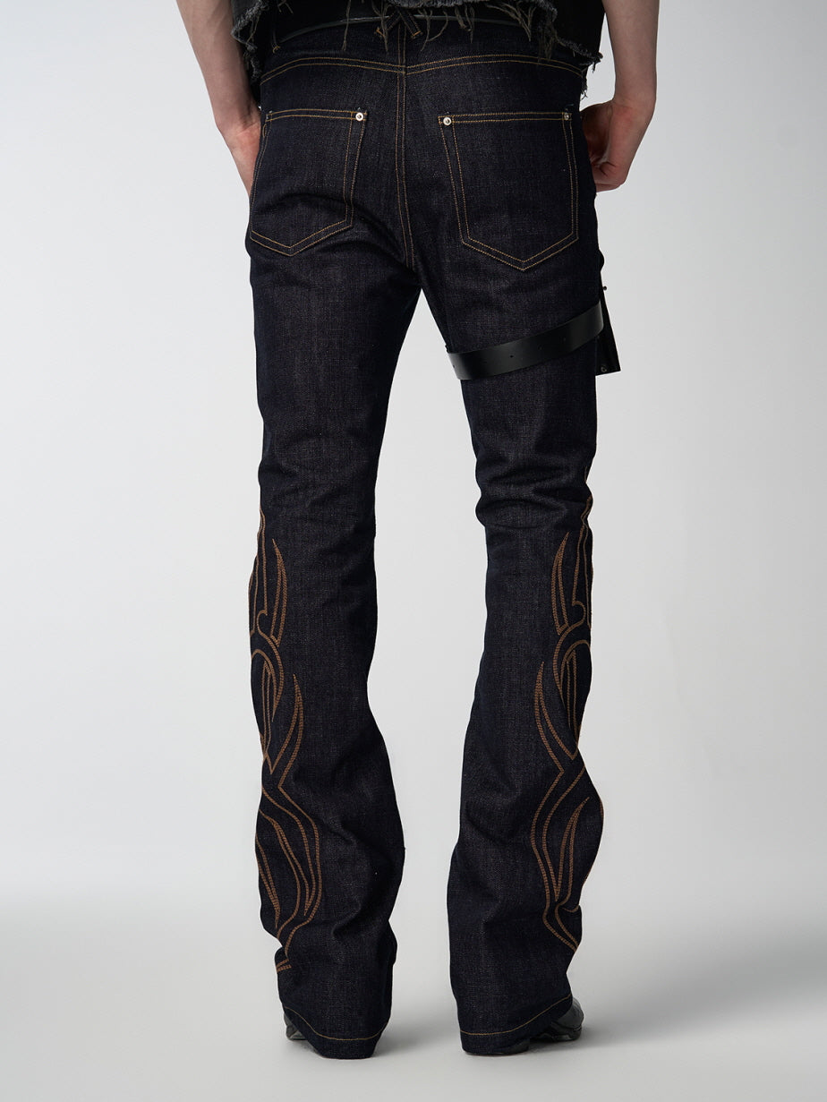 Tribal Stitch Bootcut Denim Jeans