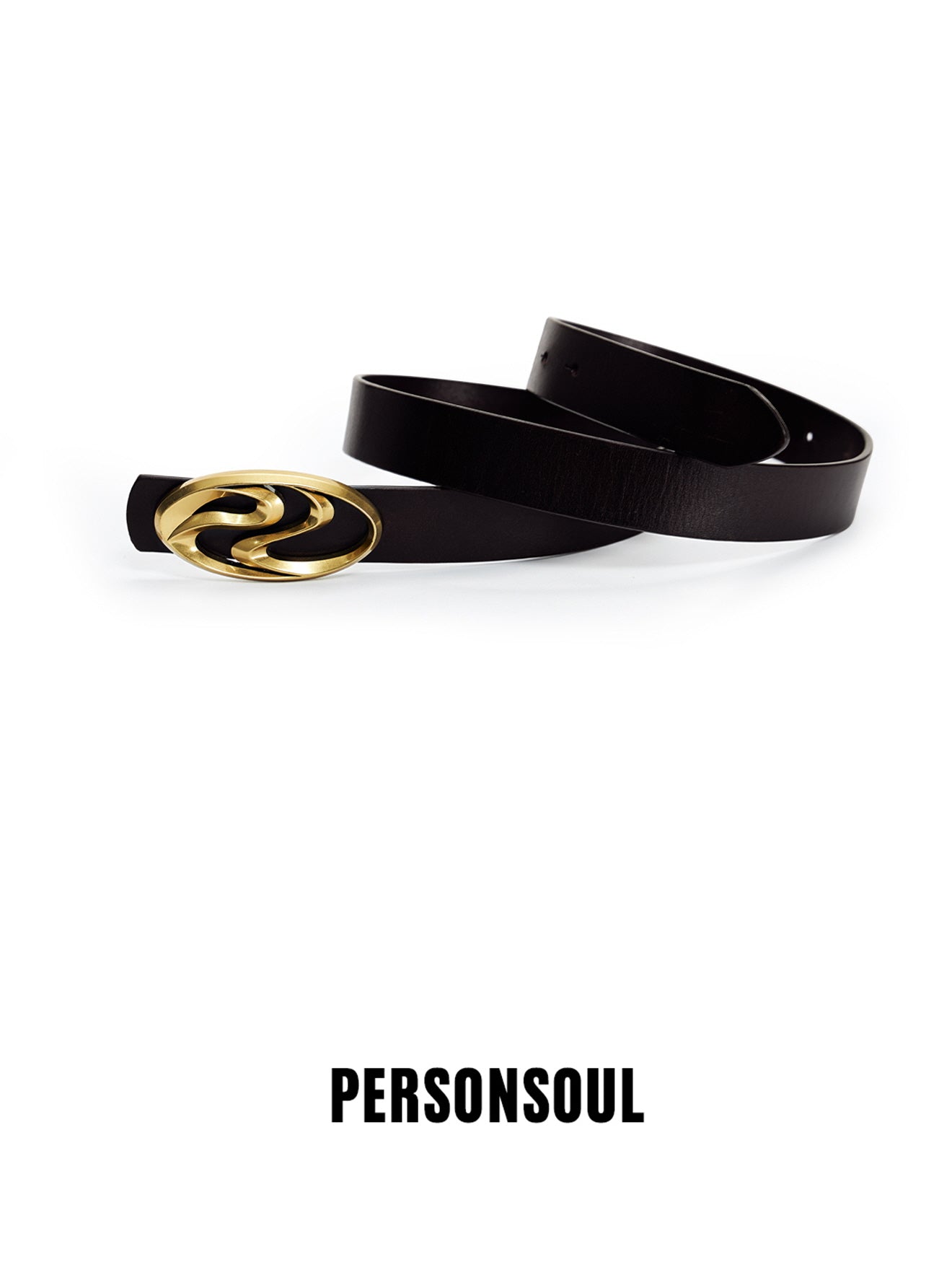 Sculpted Logo Oval Buckle Belt