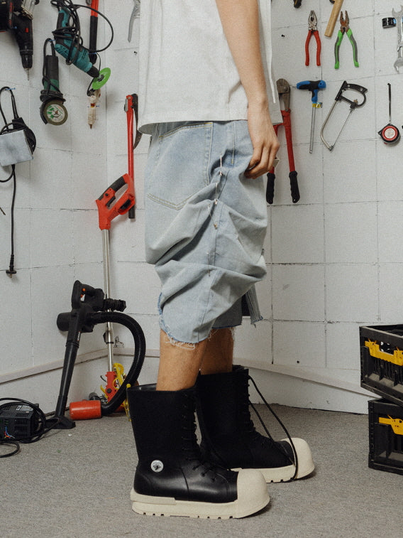 FVVO x ROCKSTA IRONCLAD BEETLE PU LOW BOOTS