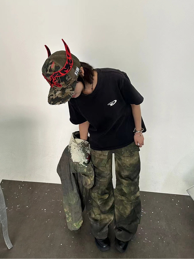 Crossblade Horn Camo Trucker Cap