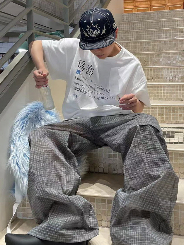 Denim Cartoon Graphic Cap