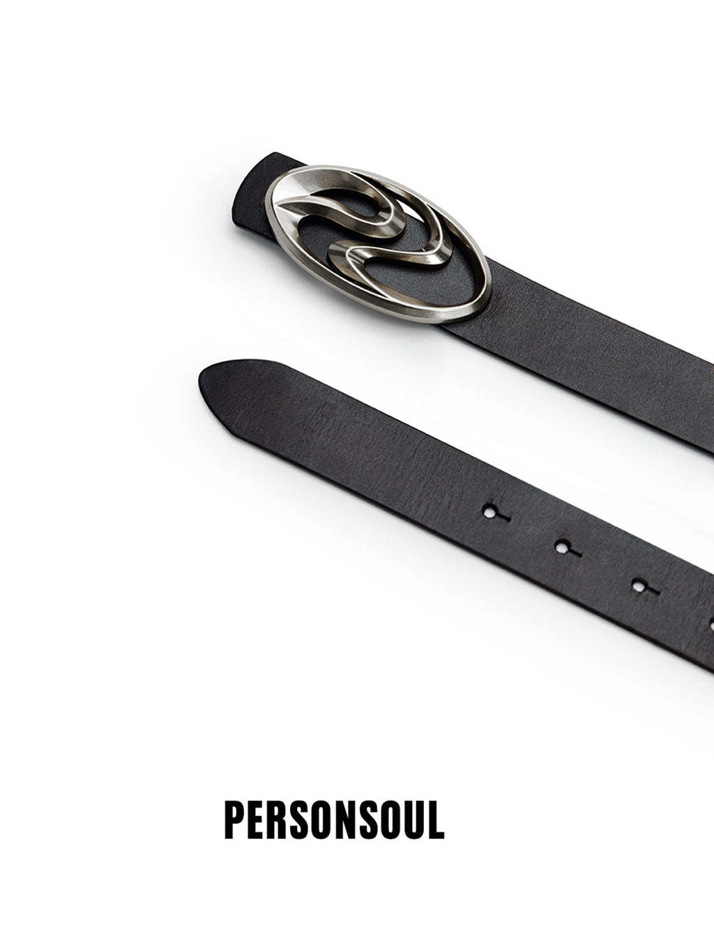 Sculpted Logo Oval Buckle Belt