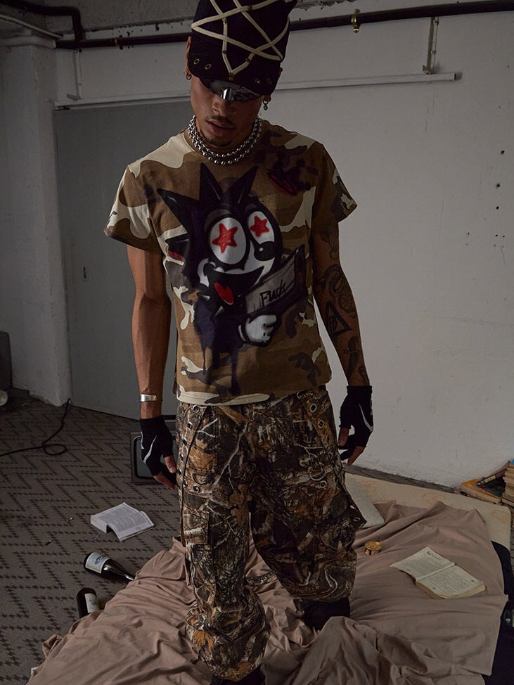 Graffiti Camouflage Graphic Tee