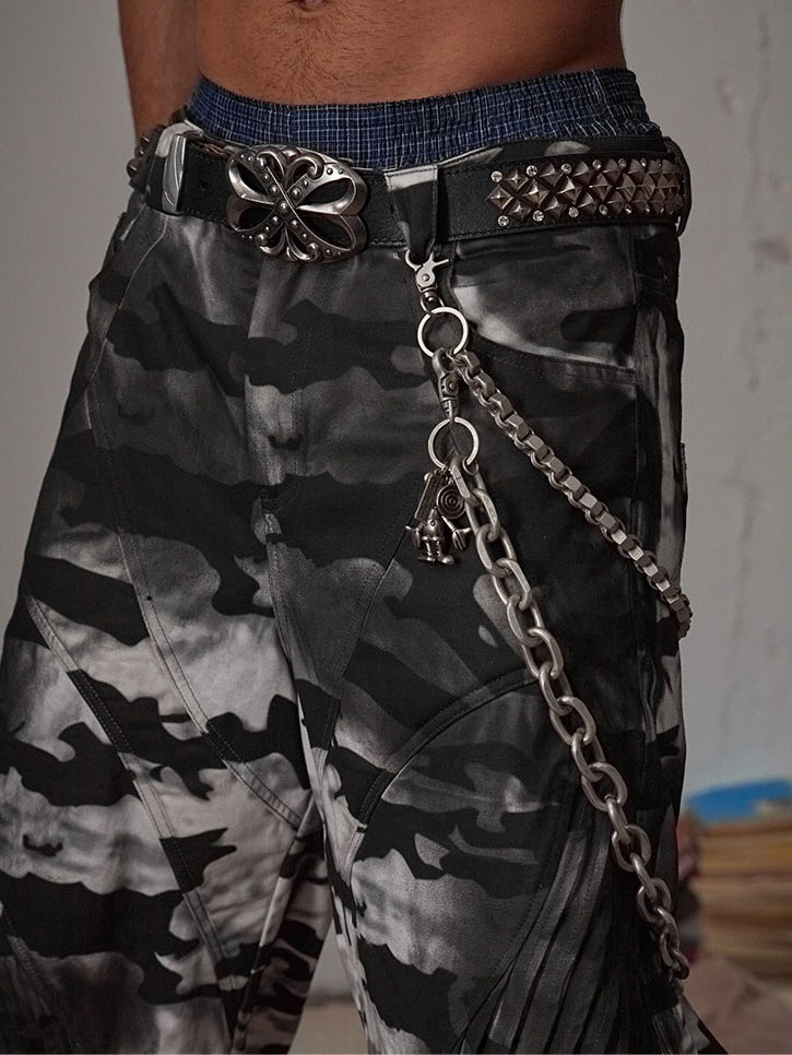 Studded Gothic Cross Buckle Belt