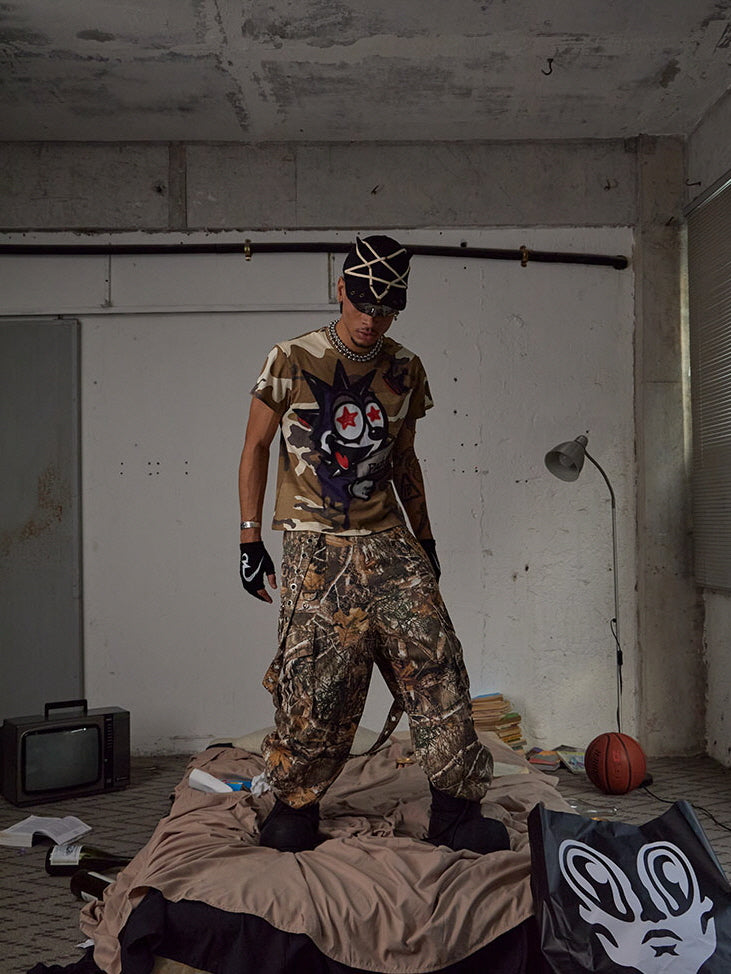 Graffiti Camouflage Graphic Tee