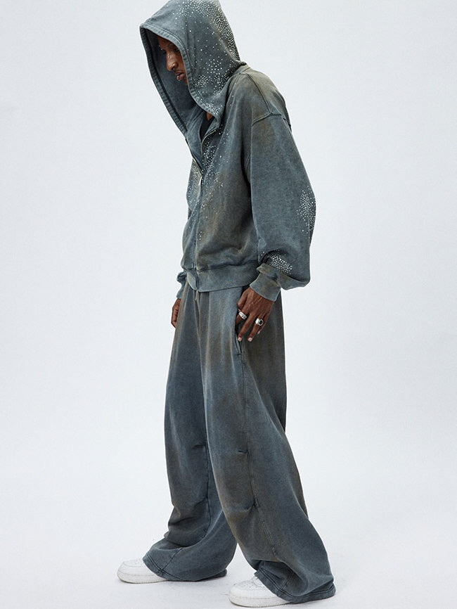 Fade Washed Wide Sweatpants