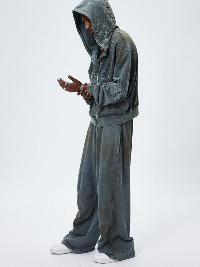 Fade Washed Wide Sweatpants