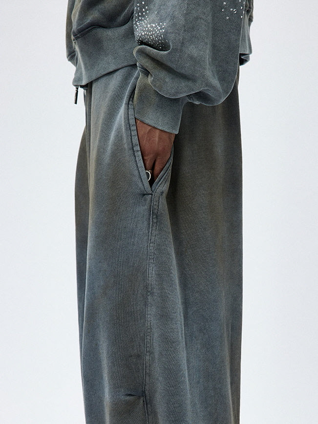 Fade Washed Wide Sweatpants