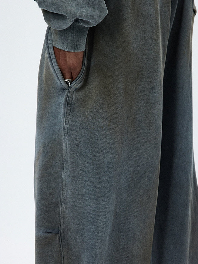 Fade Washed Wide Sweatpants