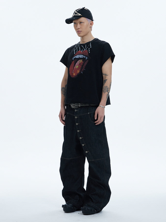 Santa Maria Vampire Tongue Graphic Tee