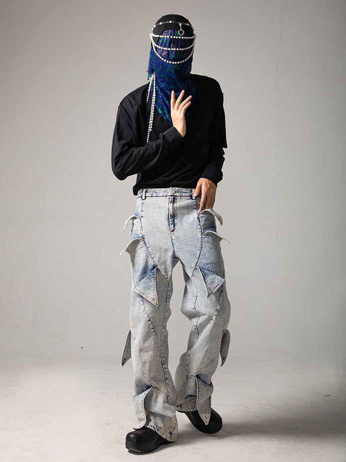 Artcore Washed Denim Trousers
