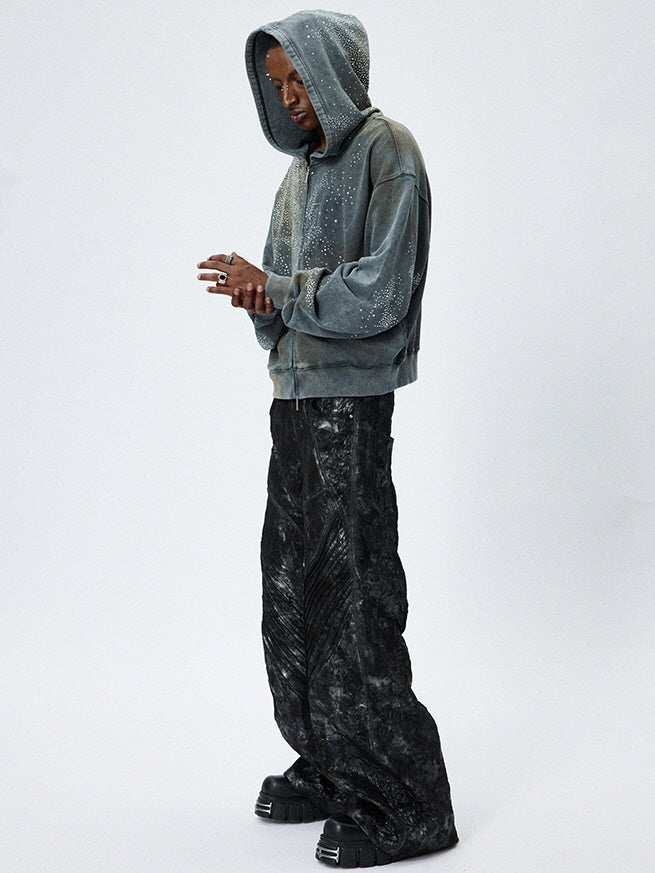 Galaxy Dust Crystal Zip Hoodie