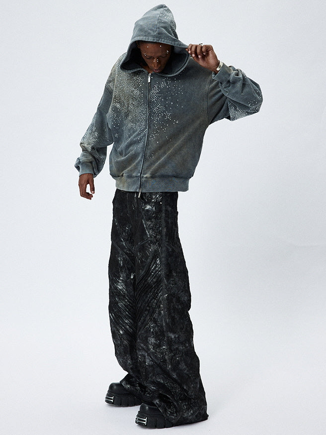 Galaxy Dust Crystal Zip Hoodie