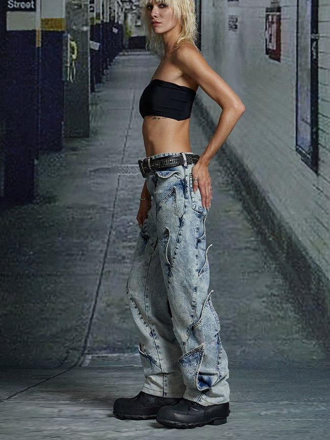 Artcore Washed Denim Trousers