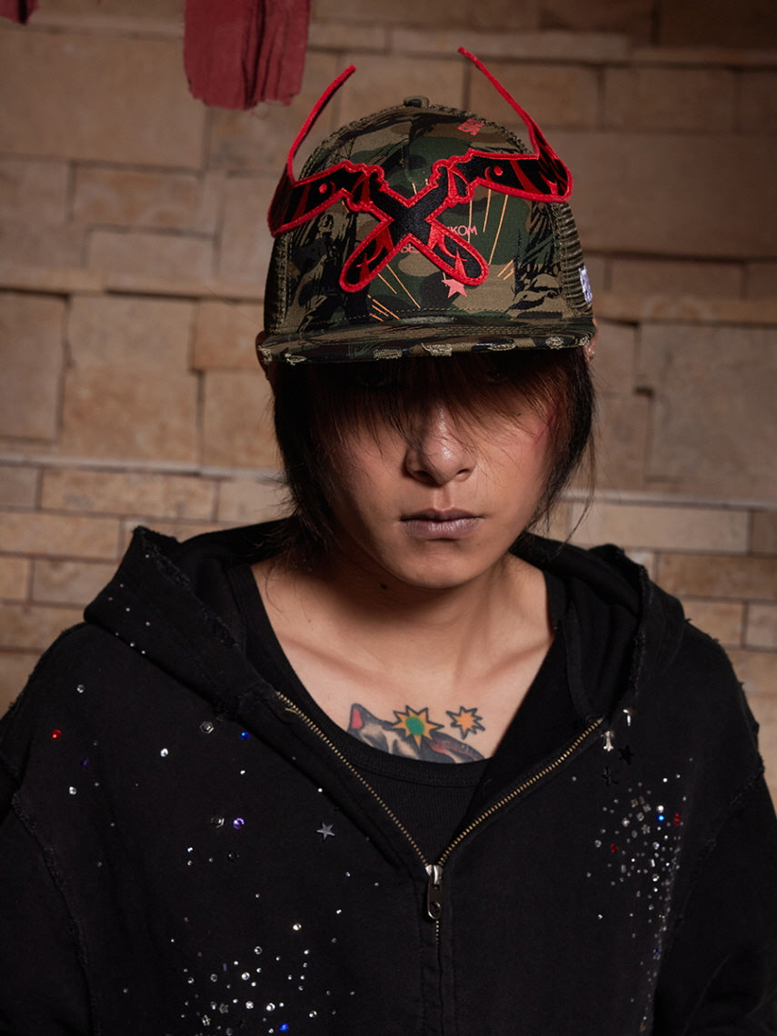Crossblade Horn Camo Trucker Cap