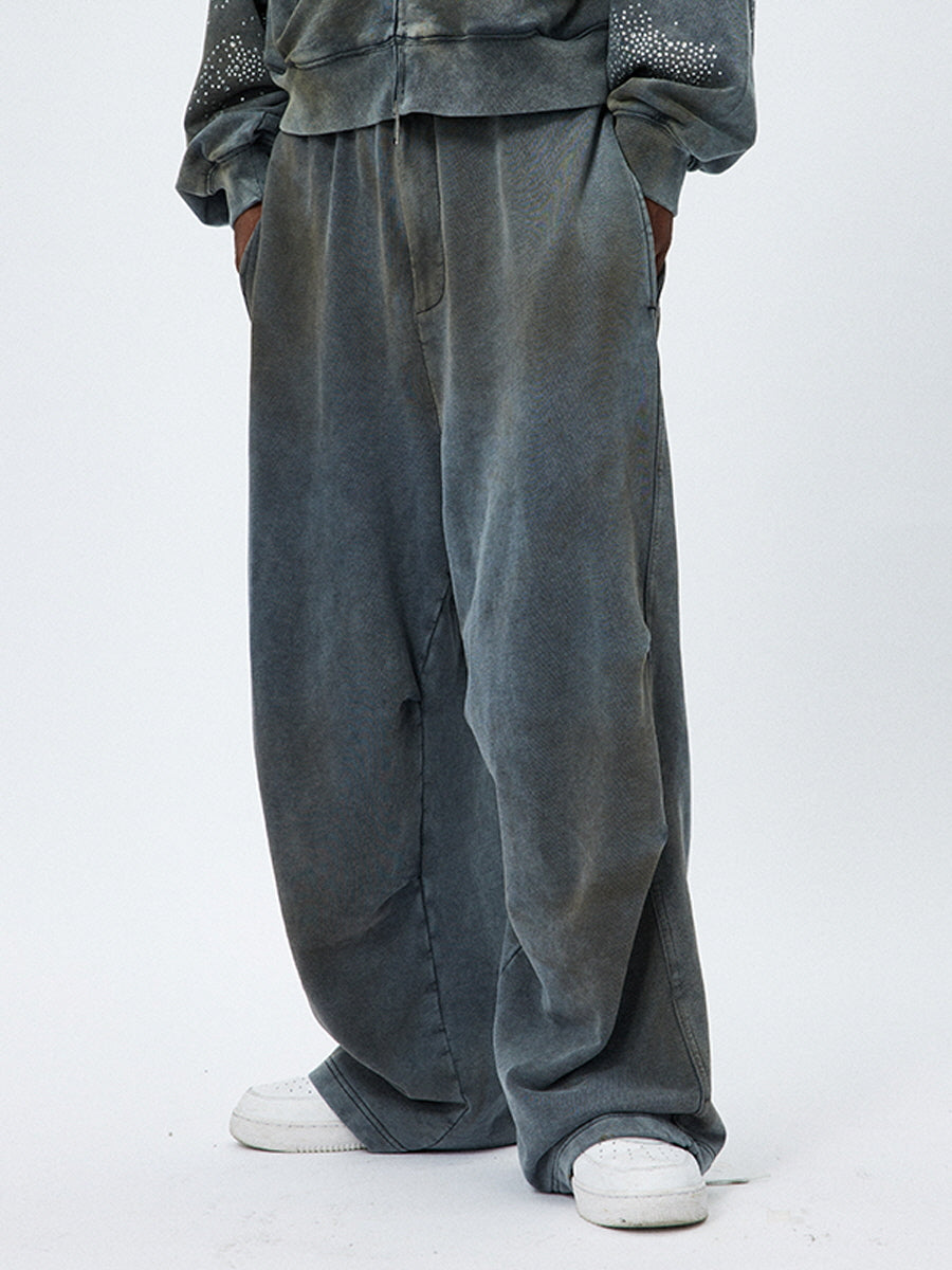 Fade Washed Wide Sweatpants