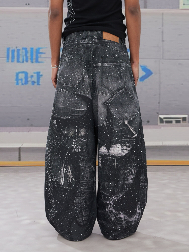Astral Chaos Wide-Leg Denim