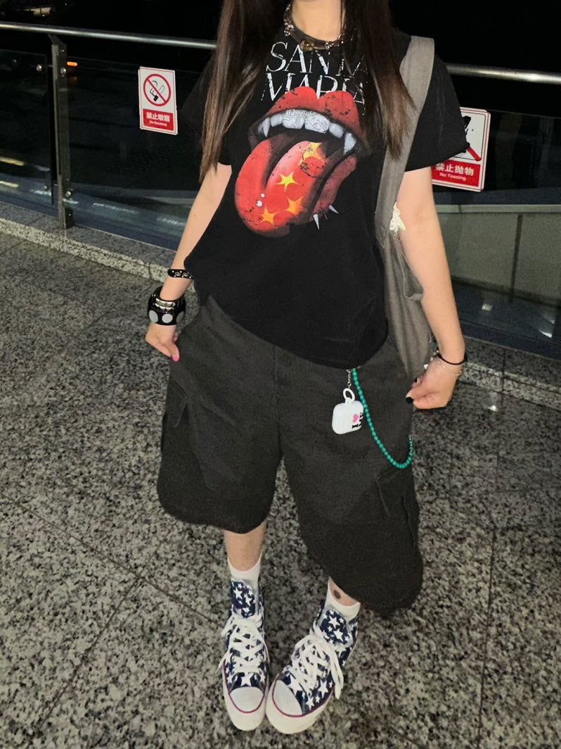 Santa Maria Vampire Tongue Graphic Tee