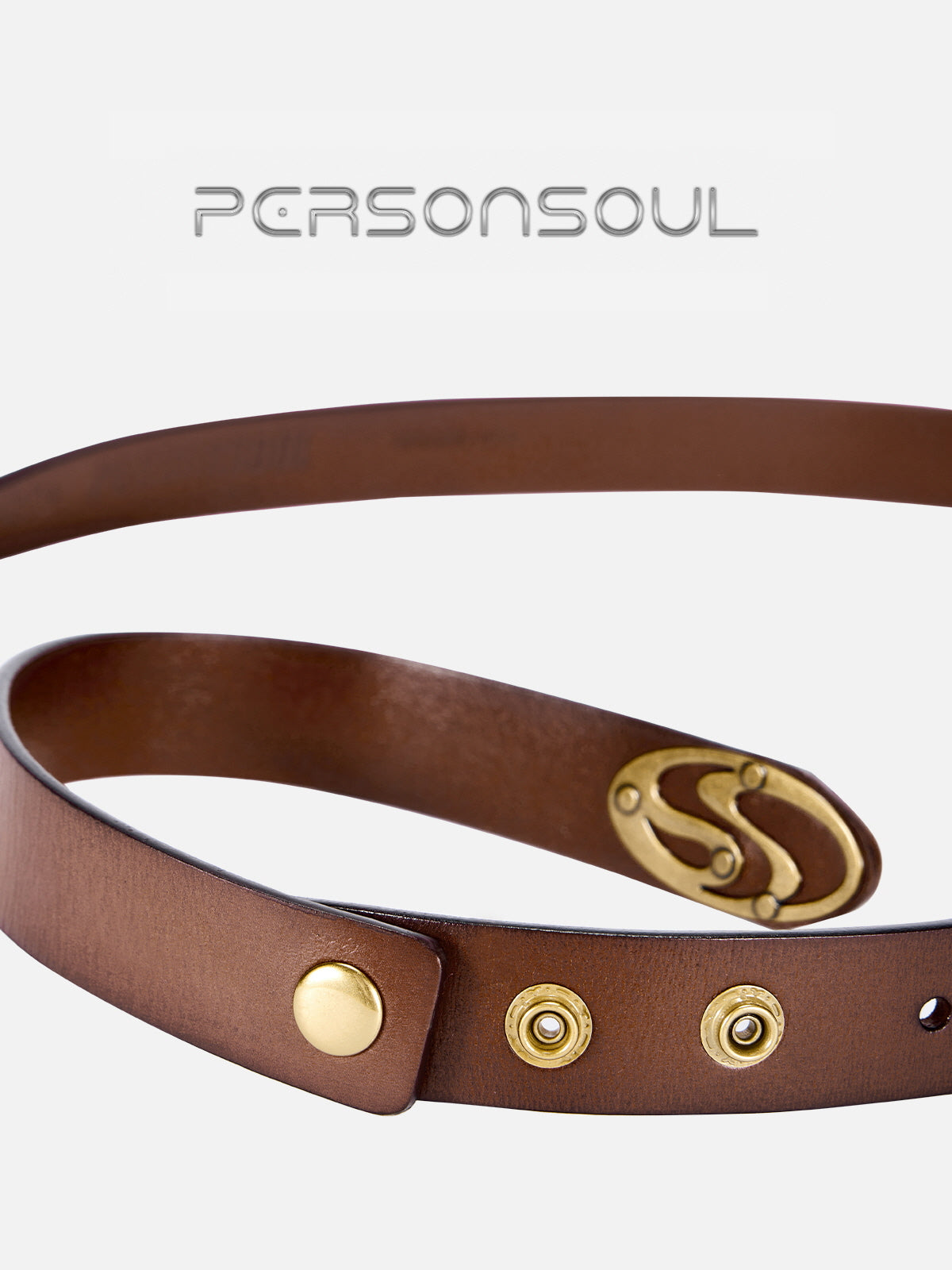 Sculpted Curve Leather Belt