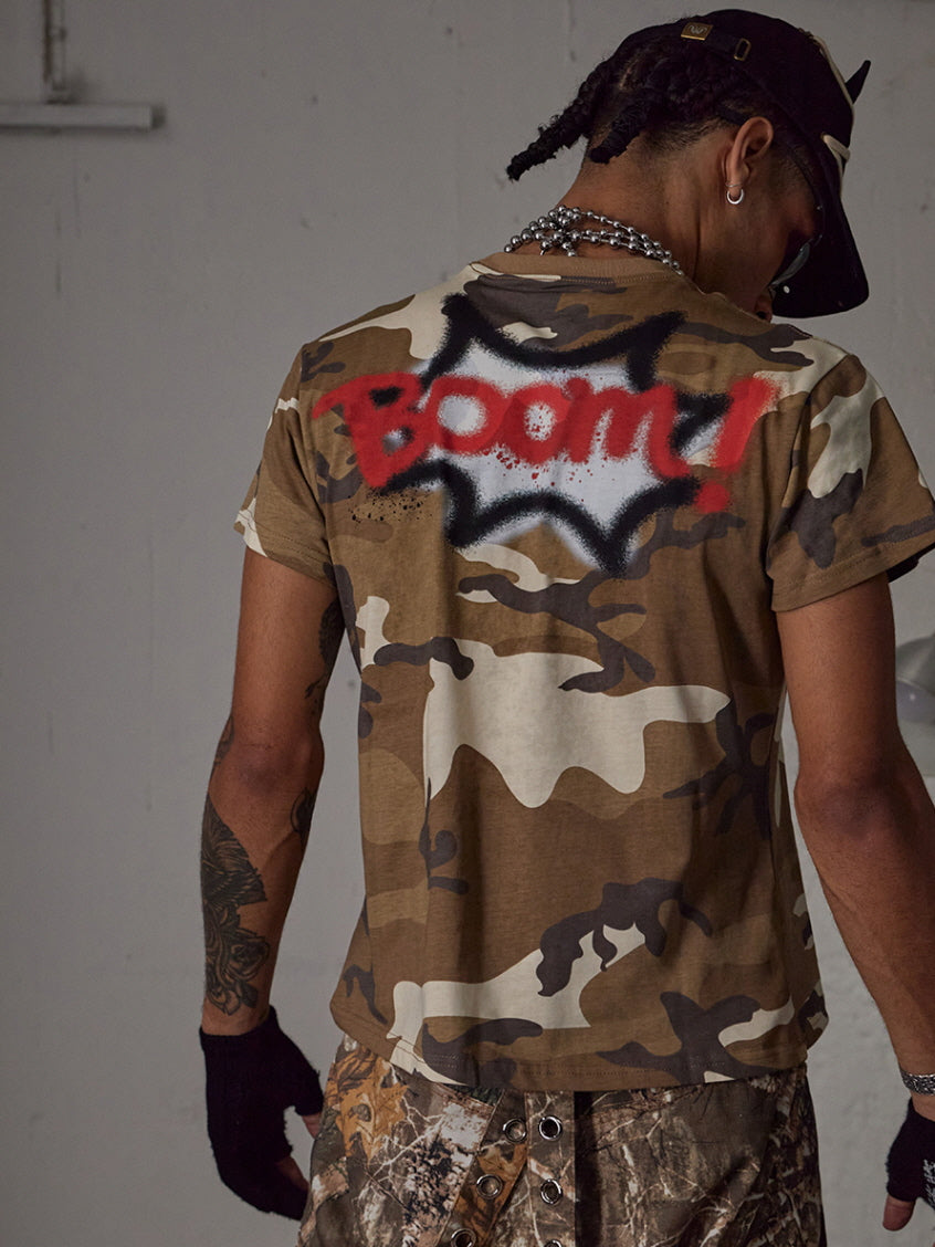 Graffiti Camouflage Graphic Tee