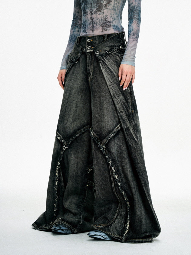 Extreme Curve Destroyed Denim Pants