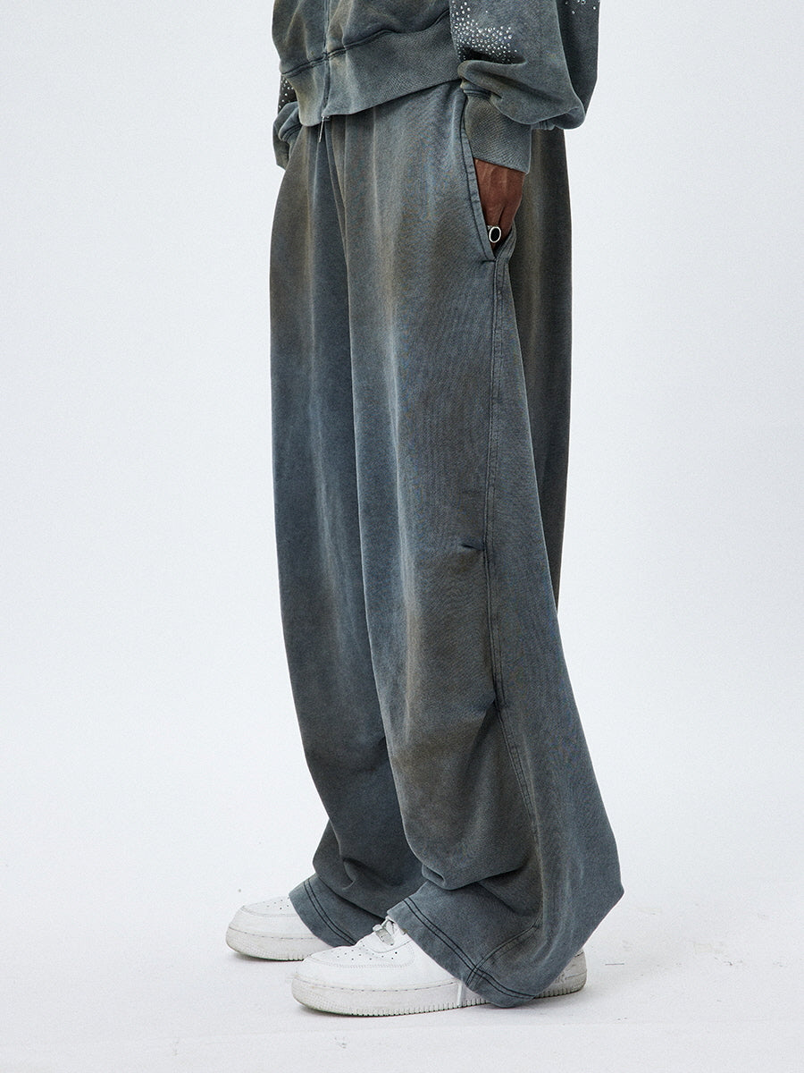 Fade Washed Wide Sweatpants