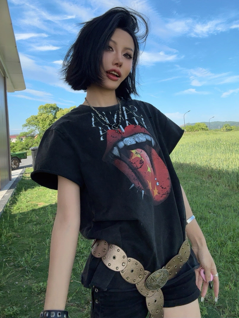 Santa Maria Vampire Tongue Graphic Tee