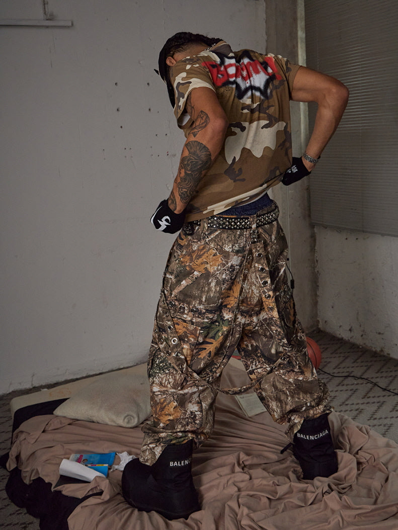 Graffiti Camouflage Graphic Tee