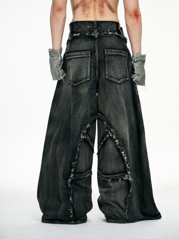Extreme Curve Destroyed Denim Pants