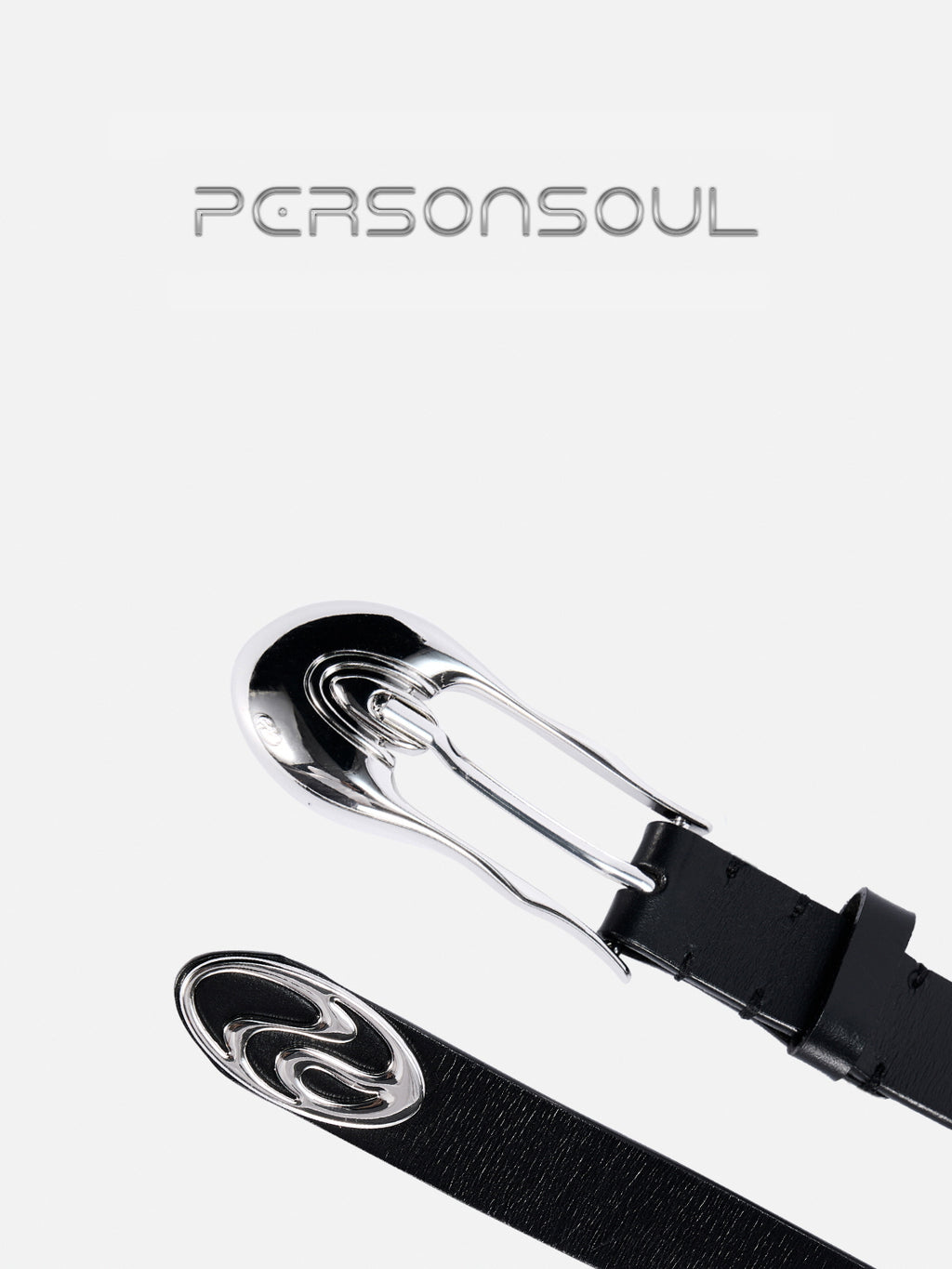 Sculpted Curve Leather Belt