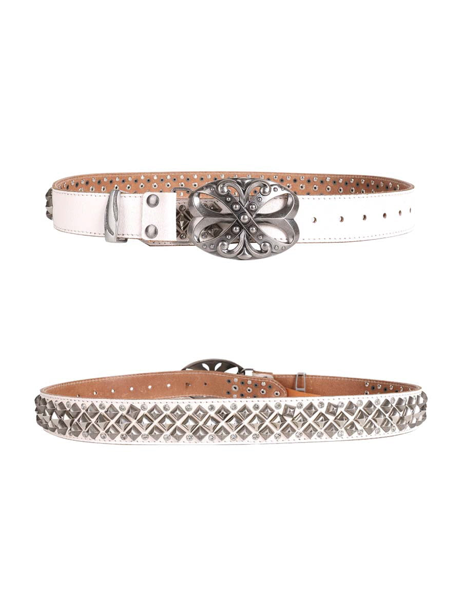 Studded Gothic Cross Buckle Belt