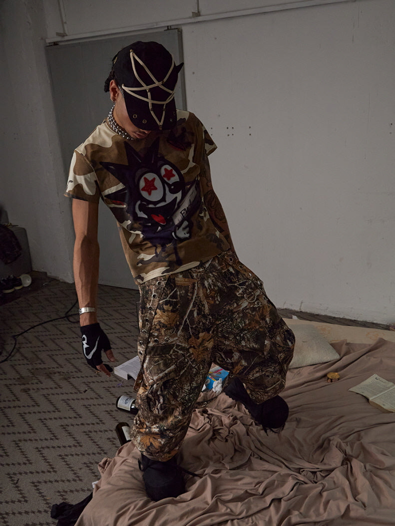 Graffiti Camouflage Graphic Tee