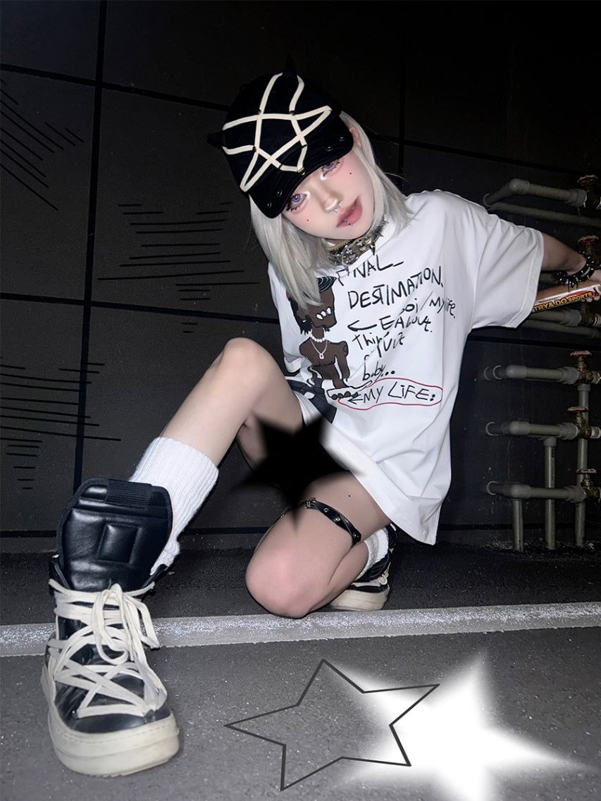 Pentagram Strap Devil Horn Cap