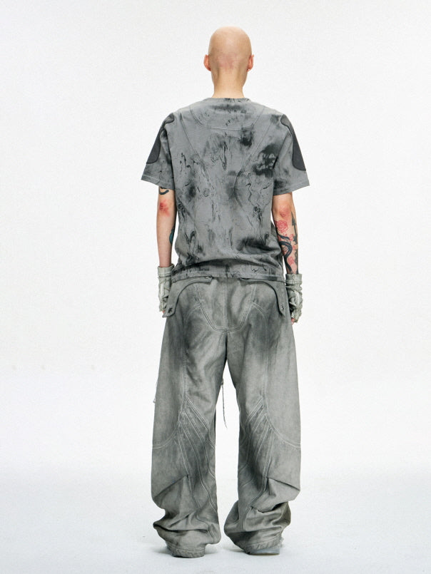 Stains Flame Graphic Slim Fit T-Shirt