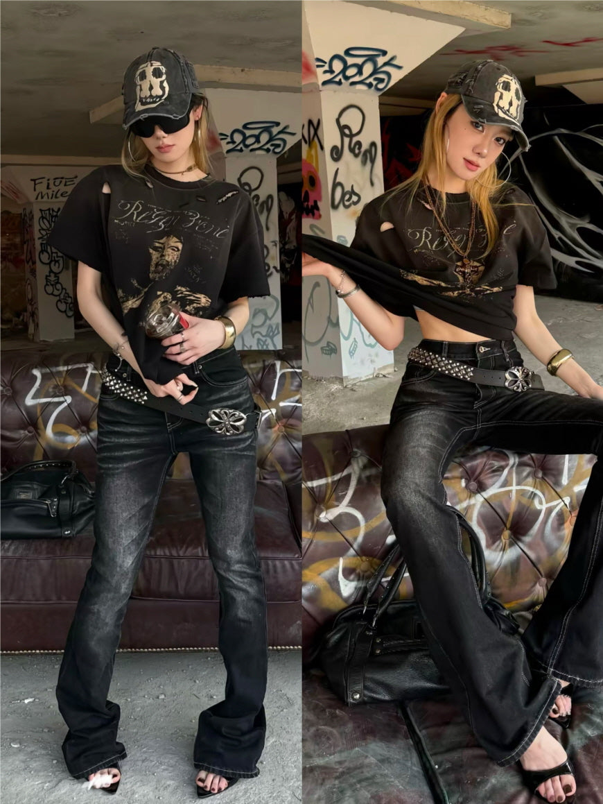 Distressed Graphic Band T-Shirt
