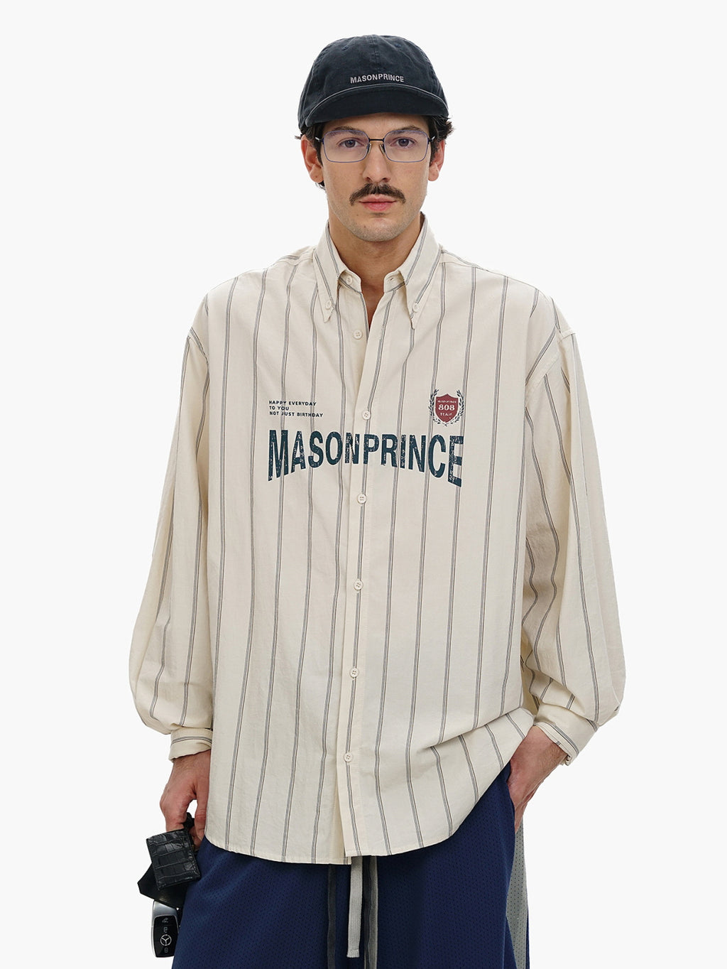 MasonPrince Stripe Logo Shirt