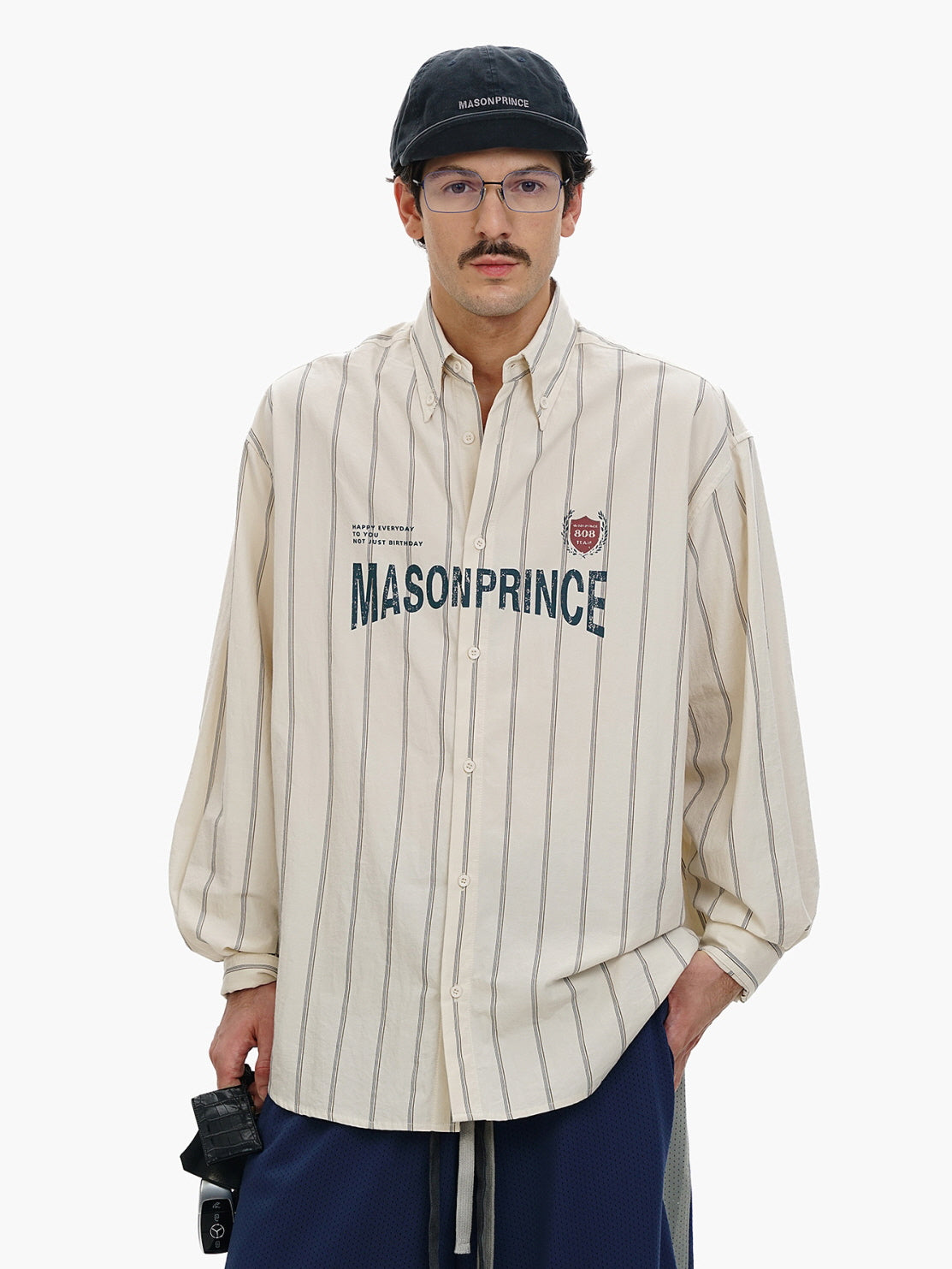 MasonPrince Stripe Logo Shirt