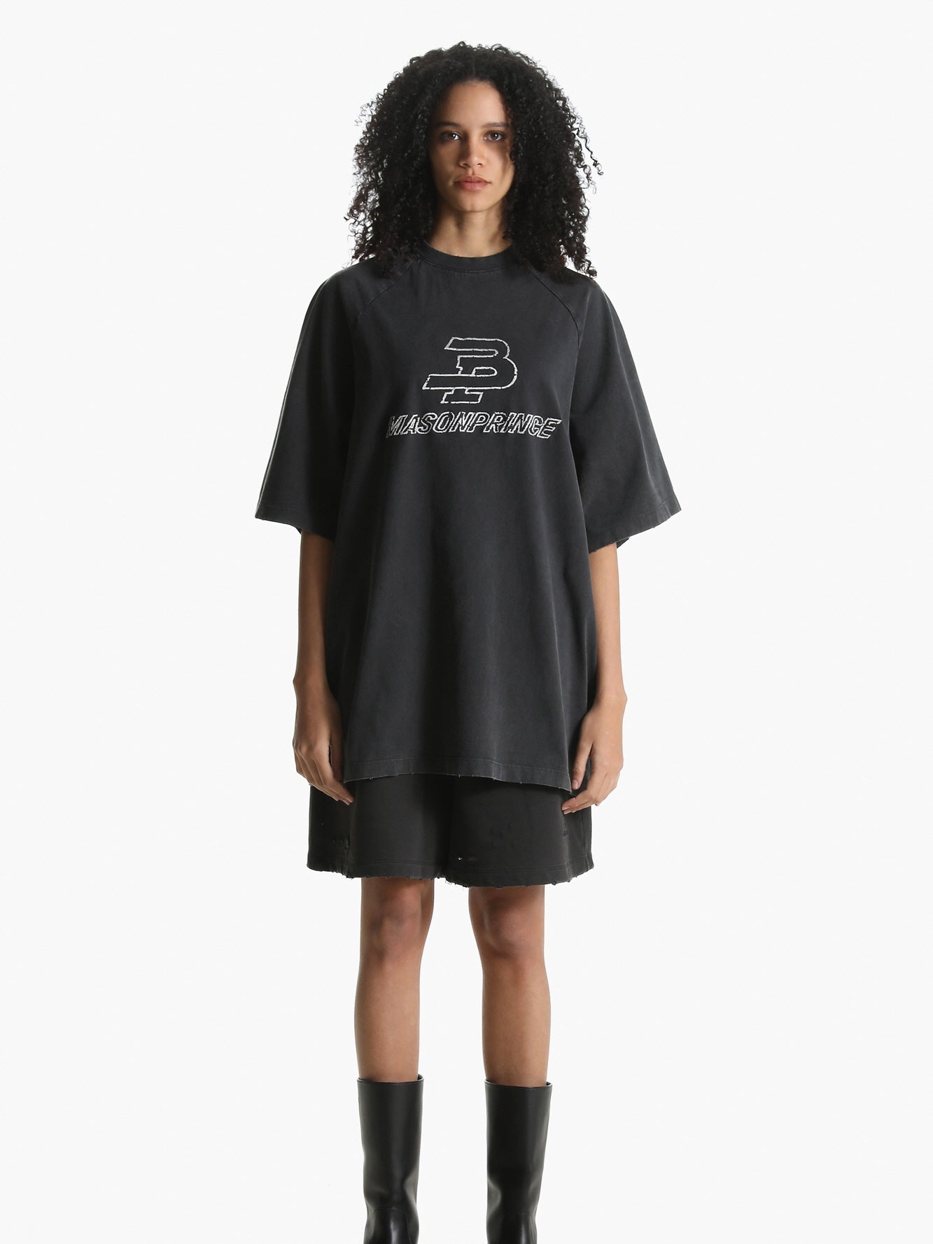 Oversized Logo Embroidery T-Shirt