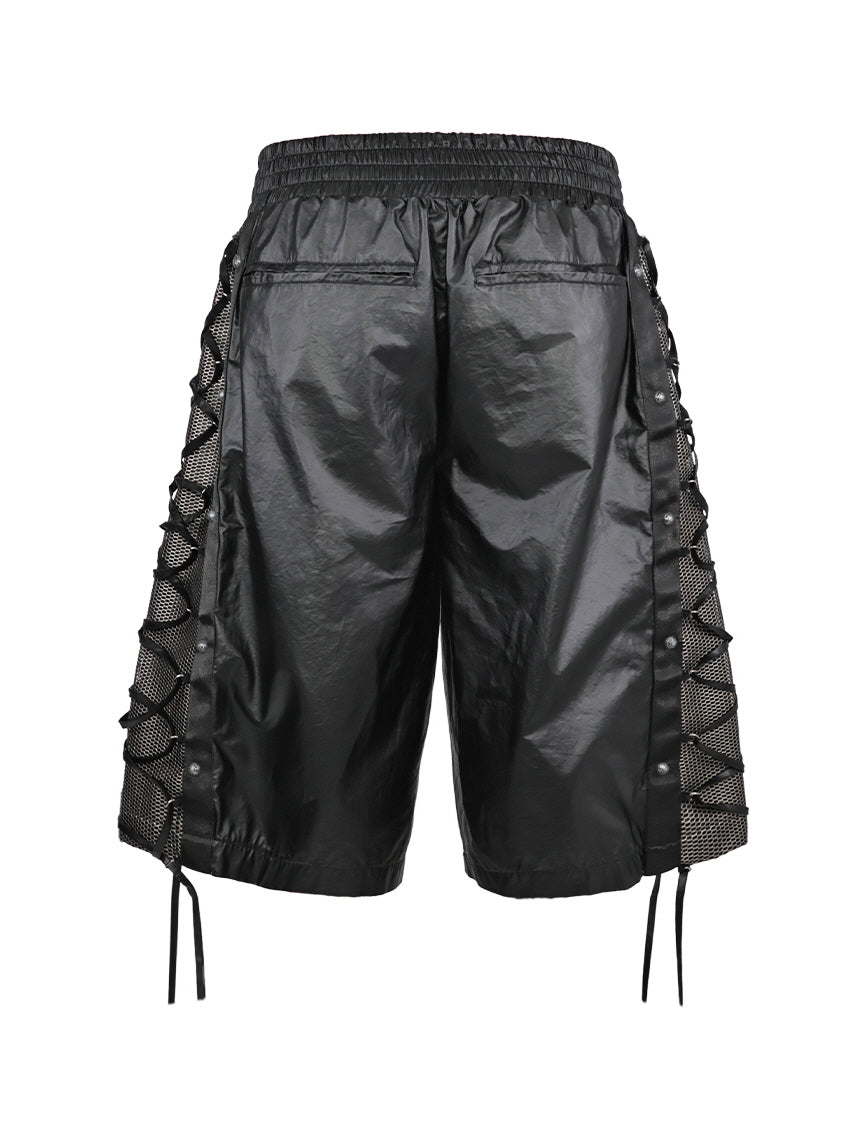 Tactical Mesh Lace-Up Short Pants